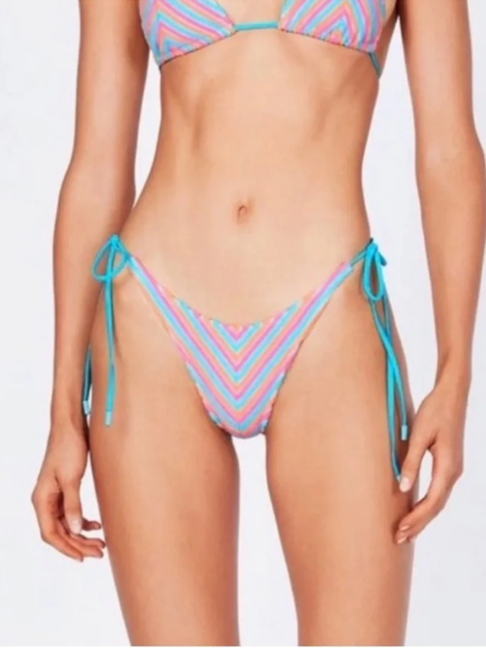 Triangl Swimwear Vinca Sherbet Stripe Bikini Bottom M
